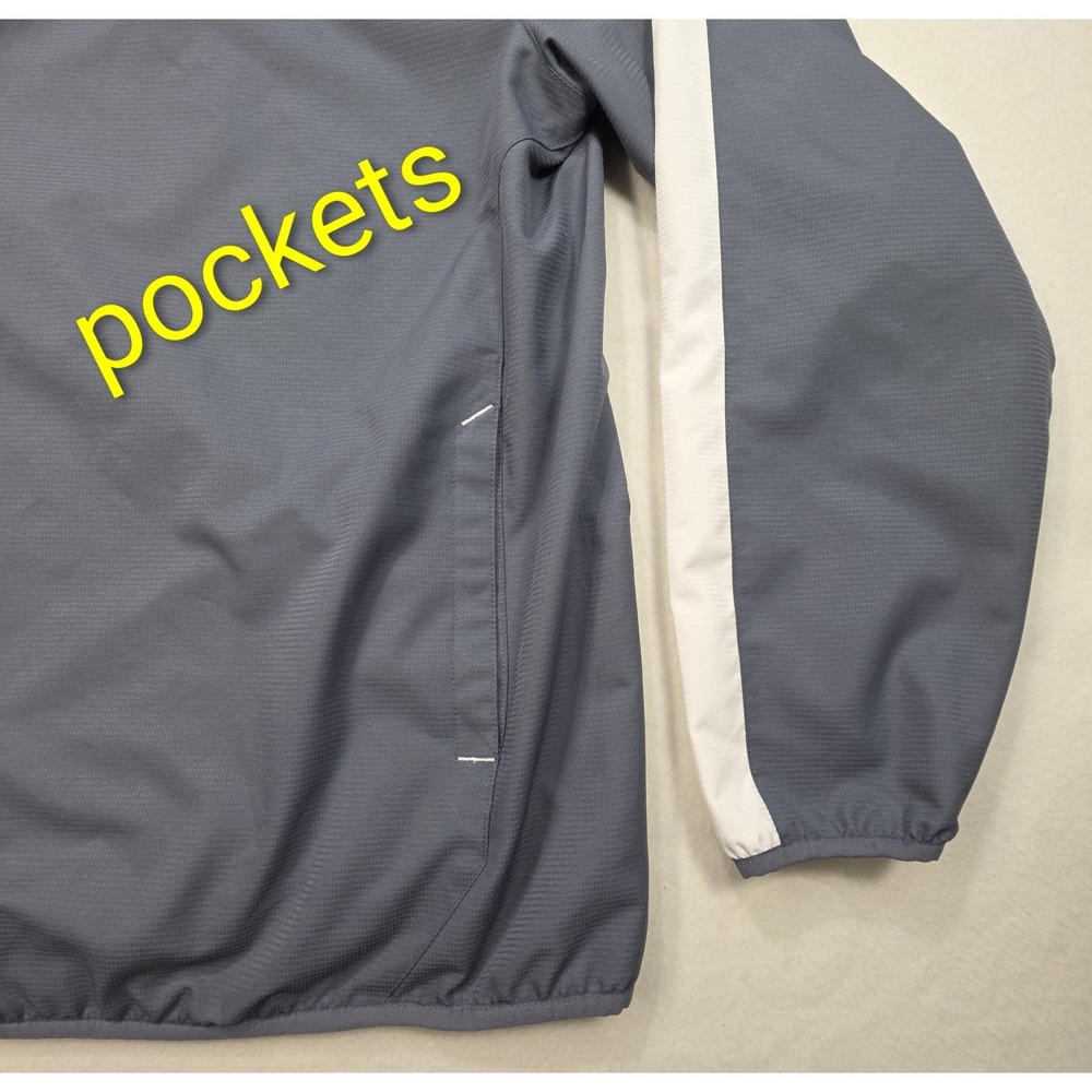 Oberlin College Adidas Jacket Mens XL Pullover Windbreaker Lined Team Issue - Picture 3 of 10